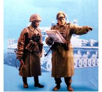 1/35 Soldat allemand de la Seconde Guerre mondiale en résine Kit de modèle réduit de soldat non peint et non assemblé (2 figurines) // x6U7A15