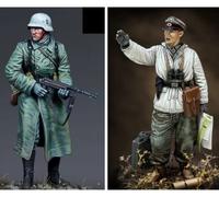 [ 1/35 ] Soldat allemand WWII maquette en résine maquette miniature en résine non assemblée et non peinte (2 personnes) (jw8p-60)