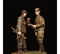 1/35 WWII soldat allemand résine modèle Kit non peint et non assemblé figurine Miniature pièces d'assemblage//oj9y-8 (2 personnes)