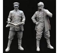 1/35 WWII Soldier Resin Model Kit Maquette de soldat en résine non peinte et non assemblée (2 figurines) //U8I7h5