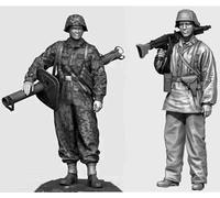 1/35 WWII Soldier Resin Model Kit Maquette de soldat en résine non peinte et non assemblée (2 figurines) //U8I7h9