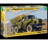 1:35 Zvezda Bm-21 Grad Multiple Rocket Launcher Kit ZS3655 Modellino
