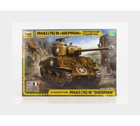 Zvezda Maquette M4A3 (76) W Sherman - Kit plastique, imitation détaillée, non laquée - 1:35