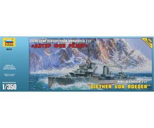 1:350 Zvezda Ger.Destroyer Z-17 Diether V.Roede Kit Z9043 Modellino