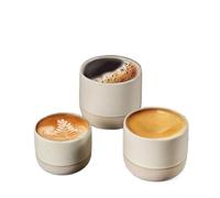 1/3pc Ceramic Coffee Cup Handmade Round Tea pour Café(3pc-mix)