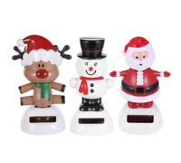 1/3pcs Solaire Figure De Noël Élan Père Noël Bonhomme De Neige Poupée Pour Tableau De Bord De Voiture Décor Figurines D'anime Enfants Jouet Modèle Cadeau