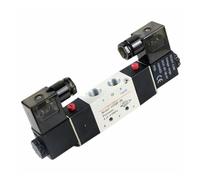 1/4'' 1/4 Inch 4V220-08 5 Ways 2 Positions Pneumatic Air Solenoid Valve Double Head DC 12V 24V AC 110V 220V(DC 24V)