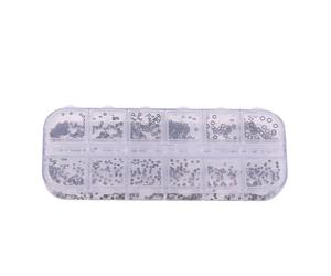 1.4-2.8mm 12 tailles anneaux en caoutchouc montres joints petite couronne joint torique coffret pour joint étanche