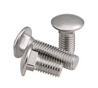 1/4-20 A2 en acier inoxydable Boulon Coach Bolt, Collet Carré, la main droite Threads, 10-pieces, 1/4-20 x 3", Silver, 10