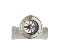 1/4" 3/8" 1/2" 3/4" 1" 1-1/2" 2" BSPT femelle en acier au carbone 201 304 316 indicateur de débit en verre de vue de fenêtre en acier inoxydable avec turbine for observer la vitesse et les états de fo