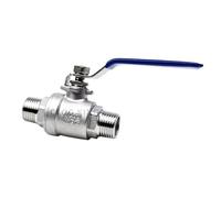 1/4" 3/8" 1/2" 3/4" 1" 1-1/4" 1-1/2" 2" BSPT mâle à mâle droit deux pièces ports complets SS304 robinet à tournant sphérique en acier inoxydable(1-1/4")