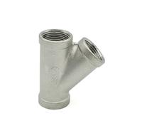 1/4 "3/8" 1/2 "3/4" 1 "1-1/4" 2 "BSP 304 coude en acier inoxydable mâle femelle Y té Y Angle té T capuchon 3 voies fileté bout à bout adaptateur raccords de tuyauterie(Y Female Angle Tee 1/4")