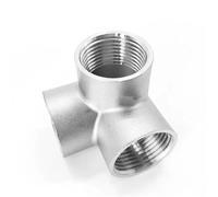 1/4" 3/8" 1/2" 3/4" 1" 1.25" 1.5" 2" BSPT Female 3 Ways Corner Cross 304 Stainless Steel Pipe Fitting Connector Water Gas(2 BSP)