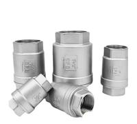 1/4" 3/8" 1/2" 3/4" 1" 2"-4" BSPT Female 201 304 316 Stainless Steel One Way No-return Check Vertical Valve Hard Or Soft Seal(DN65 2.5 Inch BSP)