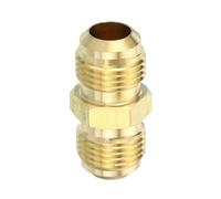 1/4 3/8 1/2 5/8 3/4 SAE 45 mâle femelle évasé coude droit té Union écrou bouchon raccord de tuyau en laiton filetage UNF (Color : Straight, Size : SAE 5I8)