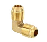 1/4 3/8 1/2 5/8 3/4 SAE 45 mâle femelle évasé coude droit té Union écrou bouchon raccord de tuyau en laiton filetage UNF (Color : Elbow, Size : SAE 5I8)