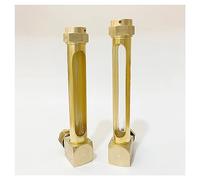1/4 "3/8" 1/2 "BSP Filetage Mâle en Forme De L en Laiton Indicateur De Niveau De Liquide D'huile Jauge De Verre-Deux Fenêtres (Color : Two Window 3/8", Size : 100mm)
