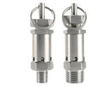 1/4" 3/8" 1/2" BSPT Male 0.5 1 2 3-10 Bar Adustable 304 Stainless Sanitary Spring Pressure Relief Safety Valve Air Compressor(3/8",BSPT MALE_2-6 BAR)