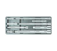 1/4"+3/8"+1/2" CHROMEplus Juego de prolongadores, 9 pzs.