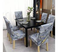 1/4/6 pièces Housses de chaise à imprimé numérique style Moyen-Orient, Housses de chaise de salle à manger toutes saisons, Protecteurs de siège amovibles, Convient pour diverses occasions 4 pièces,6 p