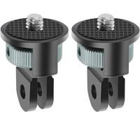 1/4"" Aluminum Adapter for Insta360 X5/X4/X3/ONE X2, Rotary Mount Adapter for Insta360 X4/X3/ONE X2/One X, Sony, SJCAM and Other Action Cameras (2 Pieces)