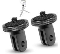 1/4" Aluminum Camera Adapter for GoPro Insta360 Sony SJCAM SJ4000 Xiaomi Xiaoyi and Other Action Cameras (2 Pack)