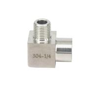 1/4" BSP Female To Male Thread Elbow 90 Deg 304 Stainless Steel Pipe Fitting Operating pressure 250 Bar