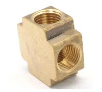 1/4" BSP Thread Cross 4 Way Brass Pipe fitting Equal Female Connector