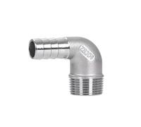 1/4" BSPT Male 8mm Hose Barb Elbow 90 Degrees 304 Stainless Steel Pipe Fitting Male Connector
