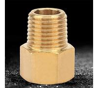 1/4 BSPT Mâle vers 1/2 NPT Femelle, Raccord de Tuyau pour Manomètre, Précision Antidérapante, Résistant à la Corrosion pour Un Raccordement étanche en Laiton à 60°, Eau, Gaz, Carburant