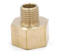 1/4" BSPT Male x 1/2" NPT Female Brass Pipe Fitting Connector For Pressure Gauge Air Gas Fuel Water