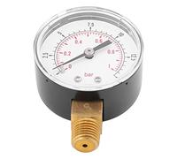 1/4 "BSPT Manomètre Cadran Manomètre 1 Bar Basse Pression Manomètre Double échelle Basse Pression Manomètre Eau Air Huile Manomètre