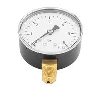 1/4 "Filetage NPT Mini manomètre Basse Pression Interface en métal Compteur de Pression d'eau Outil hydraulique de Mesure avec 0 6 Bar Plage de Mesure pour Le Carburant air Huile