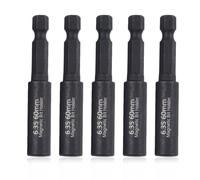 1/4" Hex Shank Tournevis Bit Holder Extension Rod, 60mm Magnetic Transfer Adapter for Drill and Screwdriver Bits - 2-Pack (5pcs)