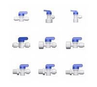 1/4 Inch 3/8 Inch Backwash Ball Valve - RO Water Filter Male To Female Thread Fitting With Quick Connector For Reverse Osmosis System Parts(W 3I8 Switch)