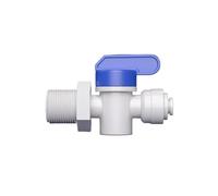 1/4 Inch 3/8 Inch Backwash Ball Valve - RO Water Filter Male To Female Thread Fitting With Quick Connector For Reverse Osmosis System Parts(W 1I4 Switch)