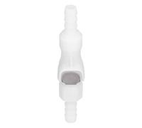 1/4 Inch Plastic Quick Connector for Beer & Gas Lines | Food Grade Fitting with Shut Off Valve | 120 PSI, 40°F to 180°F for Kegerator/Homebrew/Aquarium Use