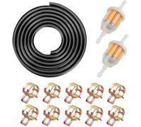 1/4" Kit durites essence, durite essence 2m Ø 6mm, 2 filtres essence, avec 10 colliers de serrage, pour auto, moto