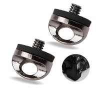 1/4"" Male Steel Screw Hinge Bracket, 2 Pack Screw Adapter For Strap Screw with D-Ring Screw for Tripod 1/4"" Camera Strap Screw with Rubber Washer for Camera Straps Silver