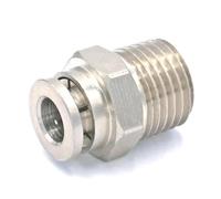1/4" Male to Fit Tube O/D 6mm Pneumatic Nickel Brass Push In Connector Union Quick Release Air Fitting Plumbing