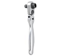 1/4 Mini Ratchet Wrench & Bit Driver - 2-in-1 Head Swivel Flex Head | 180° Movable Swivel Head, Chrome Vanadium Steel, -End Design Fits 1/4" Sockets & Screwdriver Bits, Compact Pocket Tool
