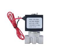 1/4" Normally Close Stainless Steel Body SS304 2-Way Electric Solenoid Valve NC Pneumatic For Water Oil Air GA 12V 24V 220V 110V(TYPE2 with FC8mm,DC12V)