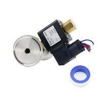 1/4" Normally Open Stainless Steel Solenoid Valve With Ferrule Fitting Tri Clamp Adapter For Oil Water Gas AC220V/110V DC12V/24V(With K25.4mm,DC12V)