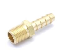 1/4" NPT Male x 5/16" Hose Barb Tail Brass Fuel Fitting Connector Adapter
