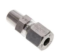 1/4'' NPT mâle x 8S Anneau de coupe droit en acier inoxydable 630 Bar DIN 2353
