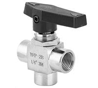 1 4 NPT, vanne 3 voies BSPP femelle en acier inoxydable pour contrôle de conduite d'eau BSPP 6,35 mm (BSPP1/412)