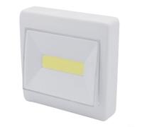 1/4 pcs COB LED Applique murale alimenté par piles sans fil Interrupteur lampe avec support magnétique pour placard, couloir, camping outils de rangement (1 pièce)