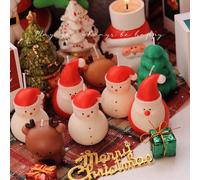 1/4 pièces Bougie de Noël parfumée Ornement Cadeau Décoration Bougie forme mignonne de bonhomme de neige, flocon de neige, élan, arbre. 1 pièce Bougie rose fraise parfumée, cadeau d'anniversaire, de r