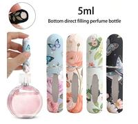1/4 pièces Flacon de parfum à motif fleur et papillon, flacon de parfum réutilisable à remplir, mini bouteille de cosmétiques, parfum, outil d'emballage de pure rosée, plusieurs couleurs au choix, cad