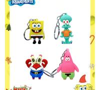 1/4 pièces Porte-clés de dessin animé Bob l'éponge, Porte-clés de voiture Bob l'éponge et Patrick l'étoile, Faveur de fête, Meilleur cadeau pour les amis, Décoration de fête, Décoration d'intérieur Ta